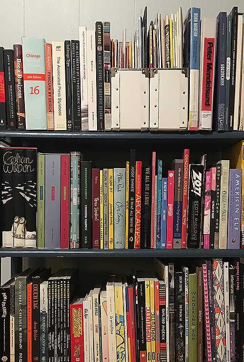 books on shelf