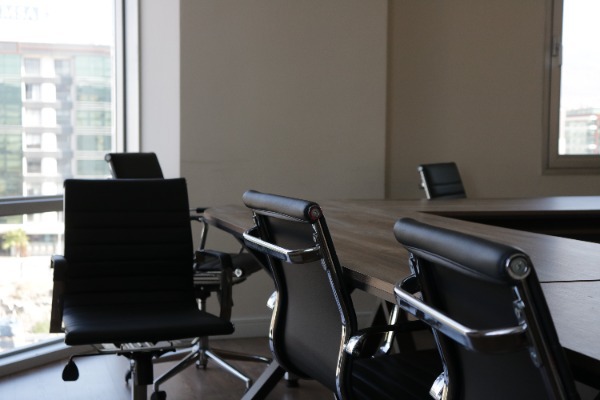 empty conference room with chairs