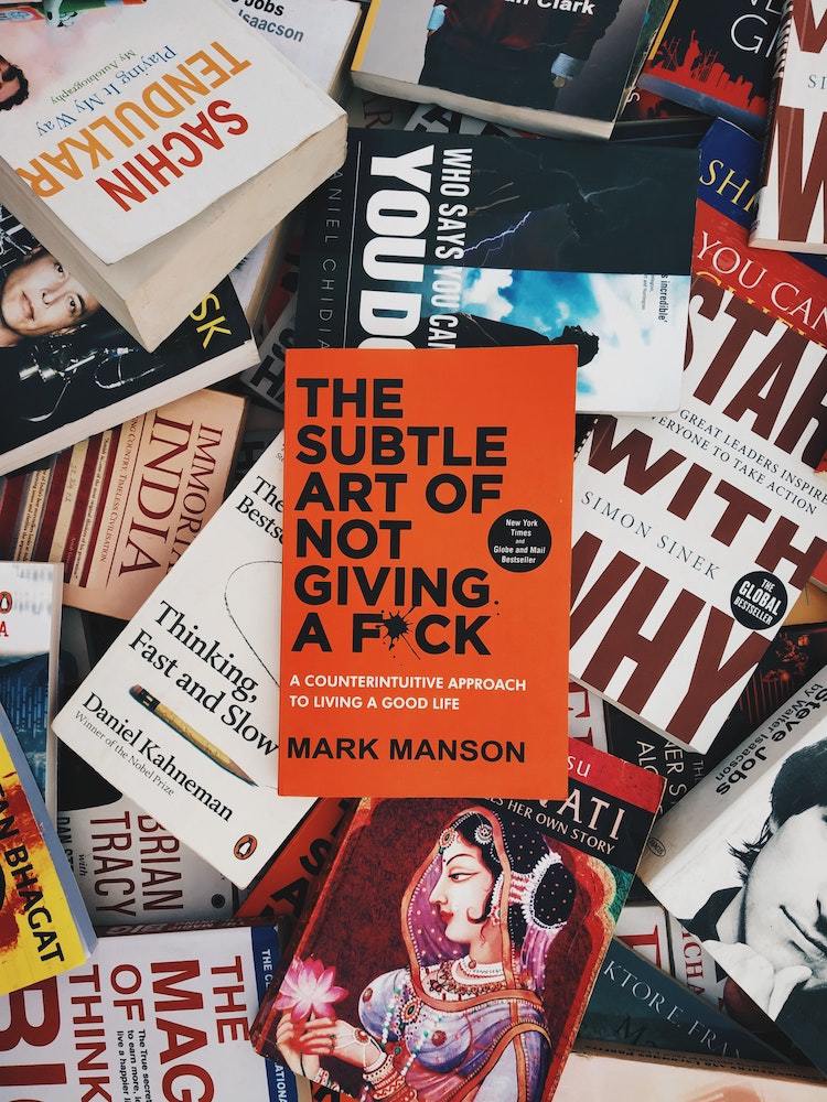 pile of brightly colored books