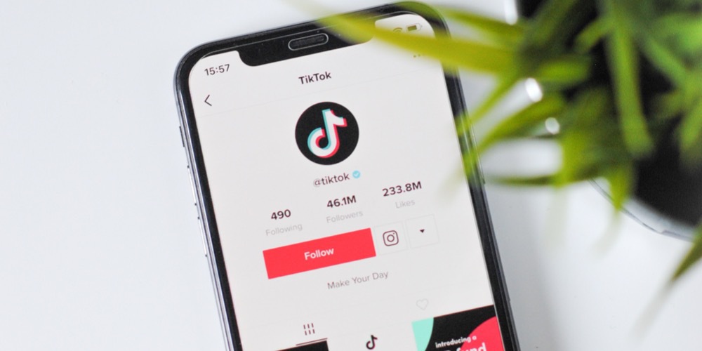 phone with TikTok display
