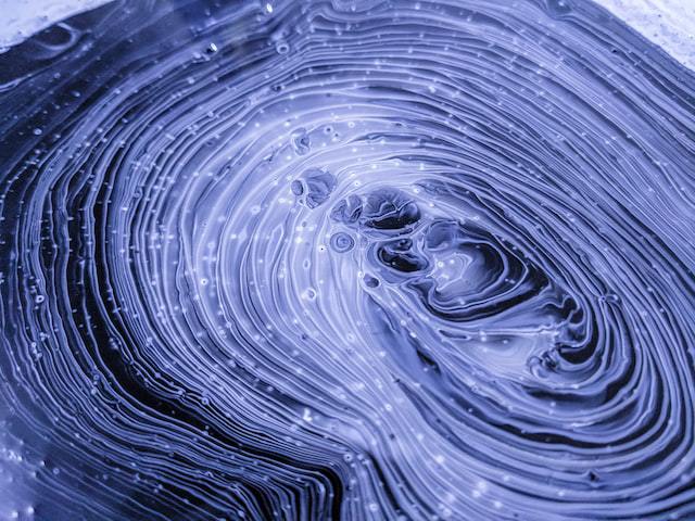 blue abstract fluid art